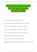 WGU C839 Flash Cards for OA with correct answers 2025