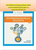 SOLUTION MANUAL For Entrepreneurial Finance, 7th Edition by J. Chris Leach, Ronald W. Melicher, Chapters 1 - 16, Complete With CAPSTONE CASES