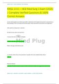 RNSG 1311 &ndash; HESI Med Surg 1 Exam &lpar;2025&rpar; &vert; Complete Verified Questions & 100&percnt; Correct Answers