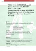 NURS 6630 MIDTERM Exam &lpar;3  Latest Versions&rpar; &sol;NURS 6630  MIDTERM Exam  Preparation&sol;NURS 6630 MIDTERM  Exam Practice Exam With Questions  And Correct Answers&vert; Brand New
