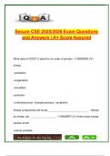 Secure CSE Exam &ndash; 2025&sol;2026 &vert; 100&plus; Verified Questions with Answers &vert; Critical Care&comma; Ventilator Management&comma; Neonatal & Emergency Protocols