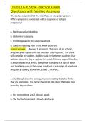 OB NCLEX Style Practice Exam Questions with Verified Answers&period;docx