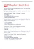 MCLETC Exam Quiz 5 Rated A&plus; Brand New&excl;&excl;