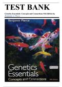 Test bank - Genetics Essentials: Concepts and Connections 5th Edition by Benjamin A. Pierce | Questions with Correct Answers 