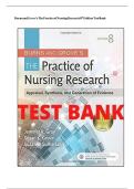 Test Bank Companion to Burns and Grove&rsquo;s The Practice of Nursing Research&colon; Appraisal&comma; Synthesis&comma; and Generation of Evidence &lpar;8th Edition&rpar;