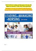 Test Bank for Leading and Managing in Nursing&comma; 8th Edition &lpar;Yoder-Wise&comma; 2023&rpar; Chapter 1-25 &vert; All Chapters