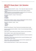 MCLETC Exam Quiz 1 &lpar;A&plus; Solution guide&rpar;