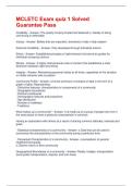 MCLETC Exam quiz 1 Solved Guarantee Pass