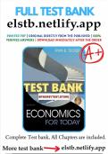 Test Bank for Economics For Today&comma; 9th Edition by Irvin B&period; Tucker