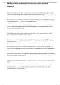 Michigan Life and Health Final Exam with verified answers
