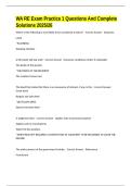 WA RE Exam Practice 1 Questions And Complete Solutions 2025&sol;26