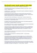 Rockwell exam study guide &vert;&vert; SOLVED