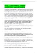 AU60 - ASSIGNMENT 3 EXAM QUESTIONS AND ANSWERS