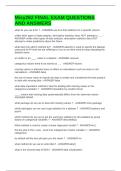 Misy262 FINAL EXAM QUESTIONS AND ANSWERS