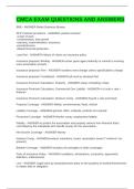 CMCA EXAM QUESTIONS AND ANSWERS
