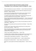 CLG 006 CERTIFYING OFFICER LEGISLATION TRAINING  FOR PURCHASE CARD PAYMENT &ndash;DAU