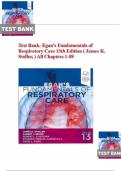 Test Bank for Egan's Fundamentals of Respiratory Care 13th Edition by James K&period; Stoller&comma; Albert J&period; Heuer&period;&vert;&vert;All 58 chapters included&period;
