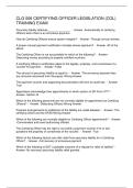 CLG 006 CERTIFYING OFFICER LEGISLATION &lpar;COL&rpar; TRAINING EXAM