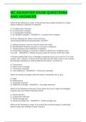 NC ADJUSTER EXAM QUESTIONS AND ANSWERS