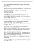 CLG 006 CERTIFYING OFFICER LEGISLATION &lpar;COL&rpar; QUESTIONS
