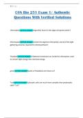 CSN Bio 251 Exam 1&sol; Authentic Questions With Verified Solutions