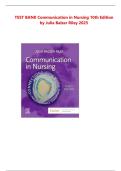 Test Bank for Communication in Nursing 10th Edition by Riley 9780323871457