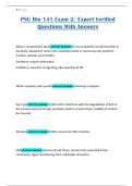 PSU Bio 141 Exam 2&sol; Expert Verified Questions With Answers