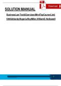Solution Manual For Business Law&colon; Text & Exercises&comma; 10th Edition by Roger LeRoy Miller&comma; William E&period; Hollowell&comma; Verified Chapters 1 - 43&comma; Complete Newest Version