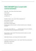 NSG 350 EBP Quiz 1 exam with correct answers 