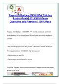 Airport ID Badges &ndash; DFW SIDA Training &lpar;2025&sol;2026&rpar; &vert; 95 Exam Questions & Answers &vert; Badge Types&comma; Escort Rules&comma; TSA Compliance