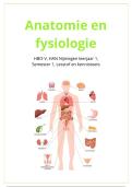 complete samenvatting van anatomie en fysiologie&comma; lesstof en kennistoets 1&comma; leerjaar 1&comma; semester 1&comma; HBO-V HAN