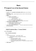 Burn summery from Schwartz's principle of surgery 11 edition 