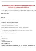 NIFA Surgical Specialties Quiz 3 &ndash; Exam Review Questions and Answers &lpar;100&percnt; Verified&comma; 2025&sol;2026&rpar;