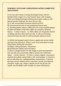 NURSING 122 EXAM 1 QUESTIONS WITH COMPLETE SOLUTIONS