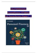 Solution Manual for Personal Finance&comma; 14th Edition by E&period; Thomas Garman and Jack Fox 