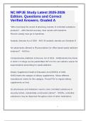 NC MPJE Study Latest 2025-2026 Edition&period; Questions and Correct Verified Answers&period; Graded A