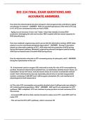 BIO 334 FINAL EXAM QUESTIONS AND ACCURATE ANSWERS 