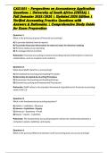 CAS1501 &ndash; Perspectives on Accountancy Application Questions &vert; University of South Africa &lpar;UNISA&rpar; &vert; Fall Semester 2025&sol;2026 &vert; Updated 2026 Edition &vert;  Verified Accounting Practice Questions with Answers & Rationales &vert; Comprehensive Study Guide for Exam Prep