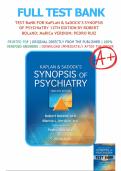 Test Bank For Kaplan & Sadock&rsquo;s Synopsis of Psychiatry 12th Edition By Robert Boland&semi; Marica Verdiun&semi; Pedro Ruiz&period;&vert;&vert;All 35 chapters covered&period;&vert;&vert;Latest updated edition&period; 