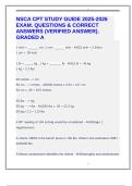 NSCA CPT STUDY GUIDE 2025-2026 EXAM&period; QUESTIONS & CORRECT ANSWERS &lpar;VERIFIED ANSWER&rpar;&period; GRADED A