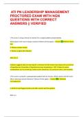  ATI PN LEADERSHIP MANAGEMENT PROCTORED EXAM WITH NGN QUESTIONS WITH CORRECT ANSWERS &vert;&vert; VERIFIED