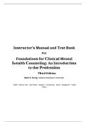 test bank&comma; practice questions&colon; Foundations for Clinical Mental Health Counseling An Introduction to the Profession - Gerig -3e- &lpar;2025-2026 update&rpar;