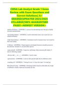 CWEA Lab Analyst Grade 1 Exam Review with Exam Questions and Correct Solutions&vert; A&plus; GRADED&vert;UPDATED 2025&sol;2026 SYLLABUS&vert;100&percnt; GUARANTEED PASS&excl;&excl;<NEWEST VERSION>