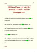 CLEET Final Exam &vert; 100&percnt; Verified  Questions & Answers &vert; Grade A &vert;  Latest 2026&sol;2027 