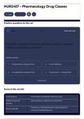 NUR2407 - Pharmacology Drug Classes