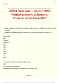 ANZCA Final Exam &ndash; Airway 100&percnt;  Verified Questions & Answers &vert;  Grade A &vert; Latest 2026&sol;2027 