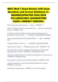 BECC Mod 7 Exam Review with Exam Questions and Correct Solutions&vert; A&plus; GRADED&vert;UPDATED 2025&sol;2026 SYLLABUS&vert;100&percnt; GUARANTEED PASS&excl;&excl;<NEWEST VERSION>