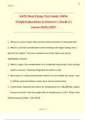 NATE Heat Pump Test Guide 100&percnt;  Verified Questions & Answers &vert; Grade A &vert;  Latest 2026&sol;2027 
