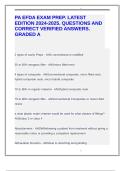 PA EFDA EXAM PREP&period; LATEST EDITION 2024-2025&period; QUESTIONS AND CORRECT VERIFIED ANSWERS&period; GRADED A