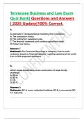TENNESSEE BC-B COMMERCIAL CONTRACTOR PRACTICE EXAM QUESTIONS AND CORRECT ANSWERS